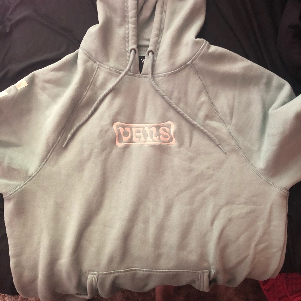 seafoam green vans hoodie :)